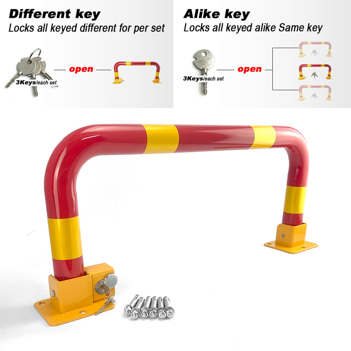 Parkero Arch Parking Barrier Fold Down Vehicle Security Locker Keyed Different Or Alike