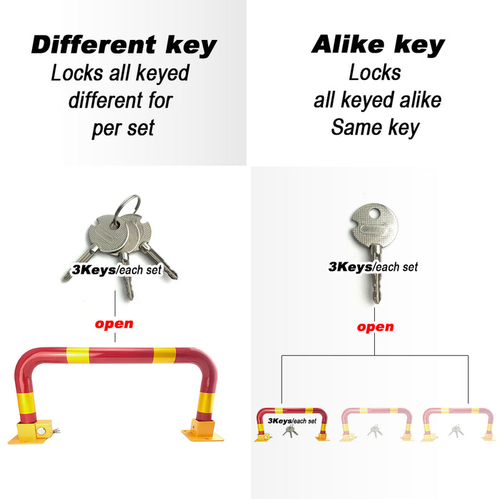 Parkero Arch Parking Barrier Fold Down Vehicle Security Locker Keyed Different Or Alike