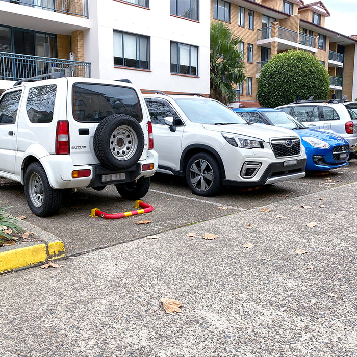 Locker Arch Parking Barrier Fold Down Vehicle Security Car Park Safety Lock AU STOCK