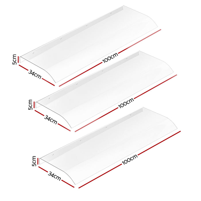 Instahut Window Door Awning 0.4mx3m Transparent