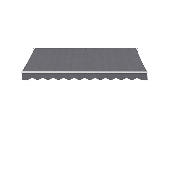 Instahut Retractable Folding Arm Awning Motorised Sunshade 3.5M X 3M Grey