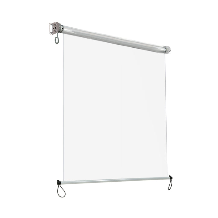 Instahut 1.2X2.4M Outdoor Blinds Clear Roll Down Awning Retractable Outdoor Blinds Water Wind Proof Transparent