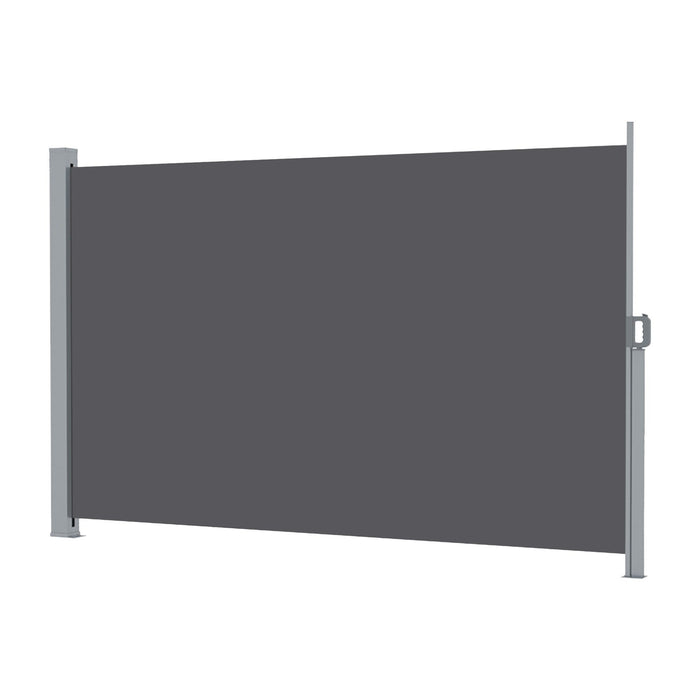 Instahut 2X3.5M Side Awning Retractable Privacy Screen Outdoor Sun Shade Grey