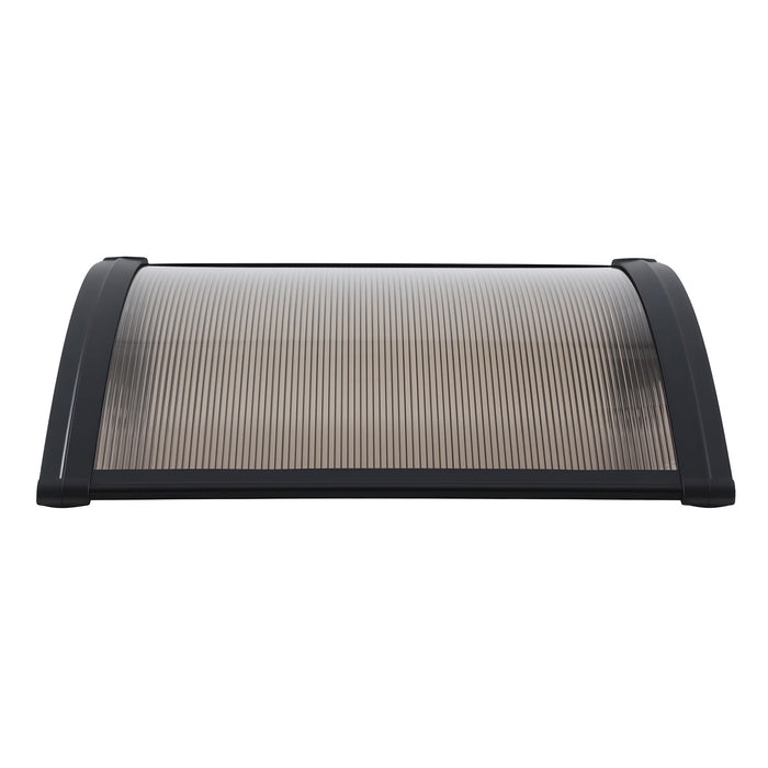 Instahut Window Awning Drainage 0.6mx0.6m Outdoor Brown