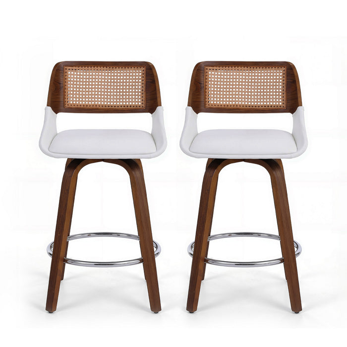 Artiss Wooden Bar Stools Set of 2 Swivel Kitchen Counter Stool Chair 60cm Seat Height