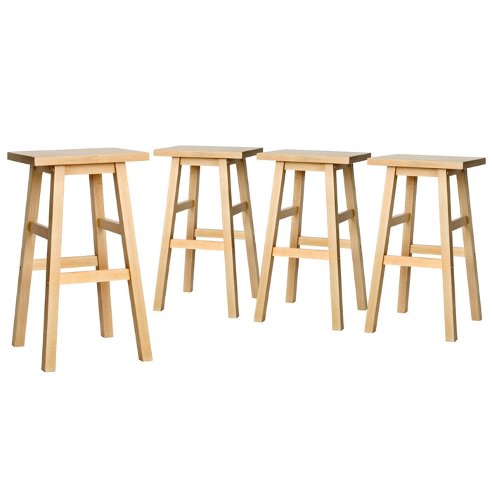 Artiss 4x Bar Stools Kitchen Chairs Wooden Nature