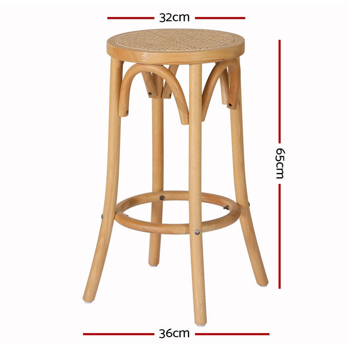 Artiss Bar Stools Set of 3 Kitchen Wooden Bar Stool Dining Chair 65cm