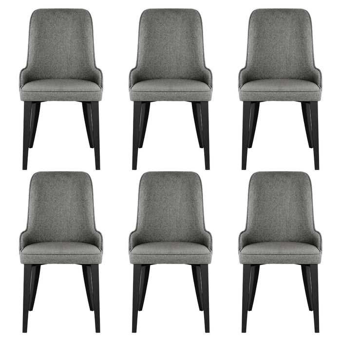 Artiss Dining Chairs Set of 6 Linen Fabric Grey