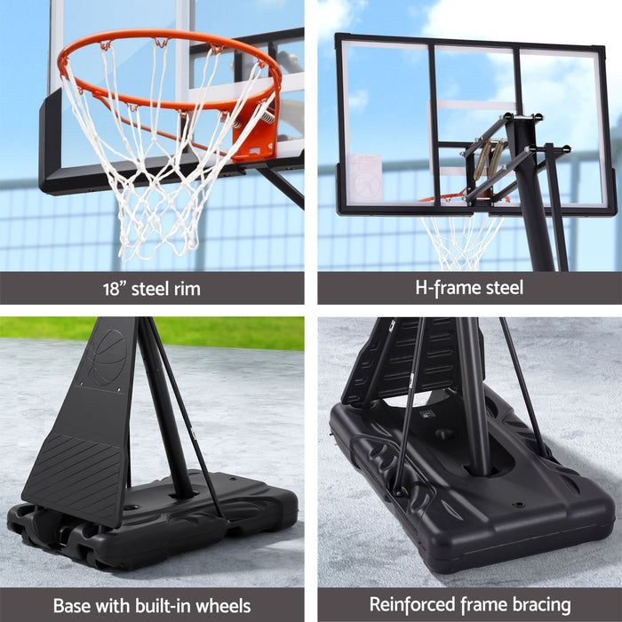Everfit 3.05M Basketball Hoop Stand System Portable Height Adjustable Net Ring