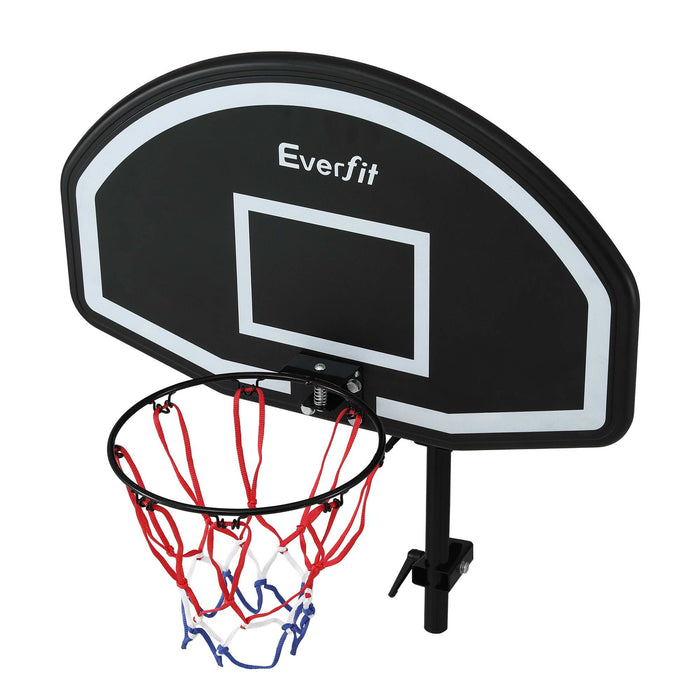 Everfit Kids Basketball Hoop with Ball and Pump Fit for Trampoline 25mm-32mm Poles Black