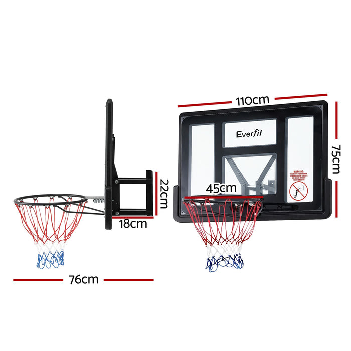 Everfit 43-Inch Wall Mount Kids Basketball Hoop Backboard Indoor Outdoor Sports