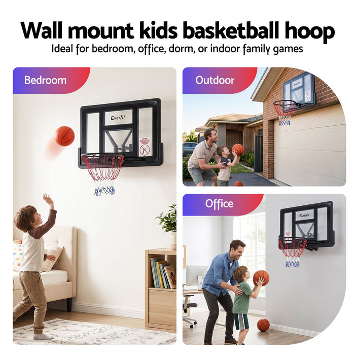 Everfit 43-Inch Wall Mount Kids Basketball Hoop Backboard Indoor Outdoor Sports