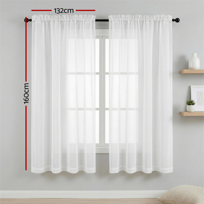 Artiss Blockout Curtains 2X 132x160cm Light Filtering Window Drapes Rod Pocket