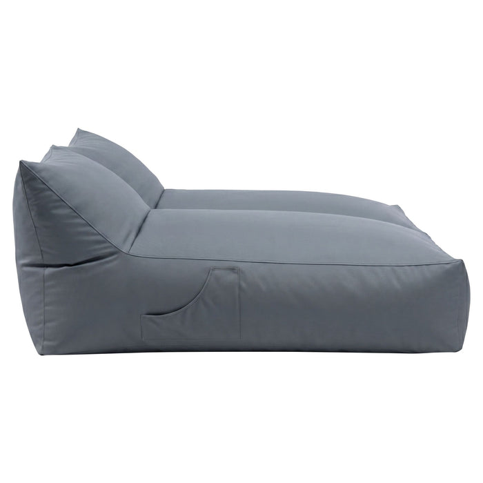 Artiss Outdoor Bean Bag Chair Cover (No Filler) 2 Seater Beanbag Lounge Sofacover Adults Splash-Proof Large Bean Bag Cover for Patio Poolside Relaxing Indoor, Grey