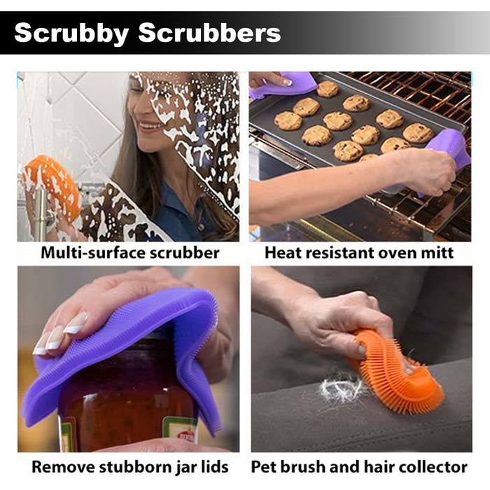 Scrubby Scrubbers silicon sponge Better than sponge Dishwashing Mildew-Free Cleaning
