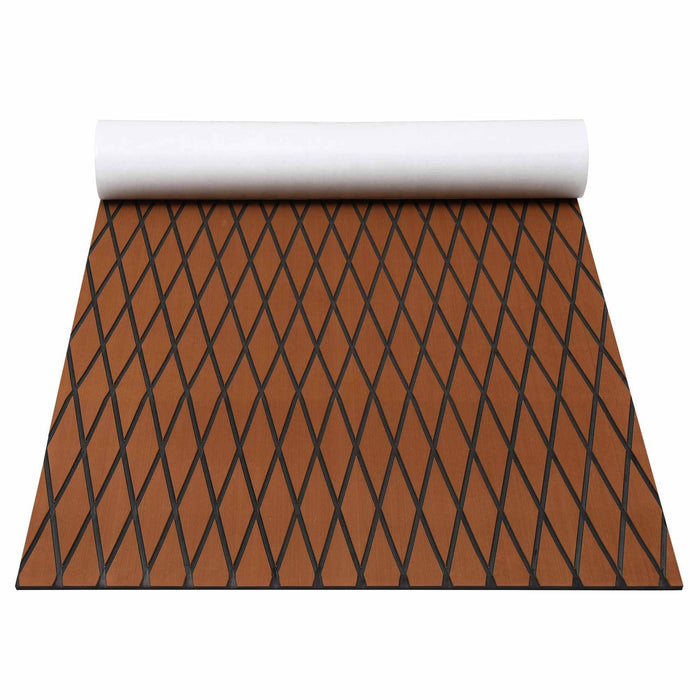 Seamanship EVA Foam Boat Flooring Decking Mat 240x90cm 6mm Diamond Brown