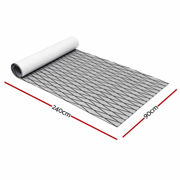 Seamanship EVA Foam Boat Flooring Deck Mat 240x90cm 6mm Diamond Light Grey