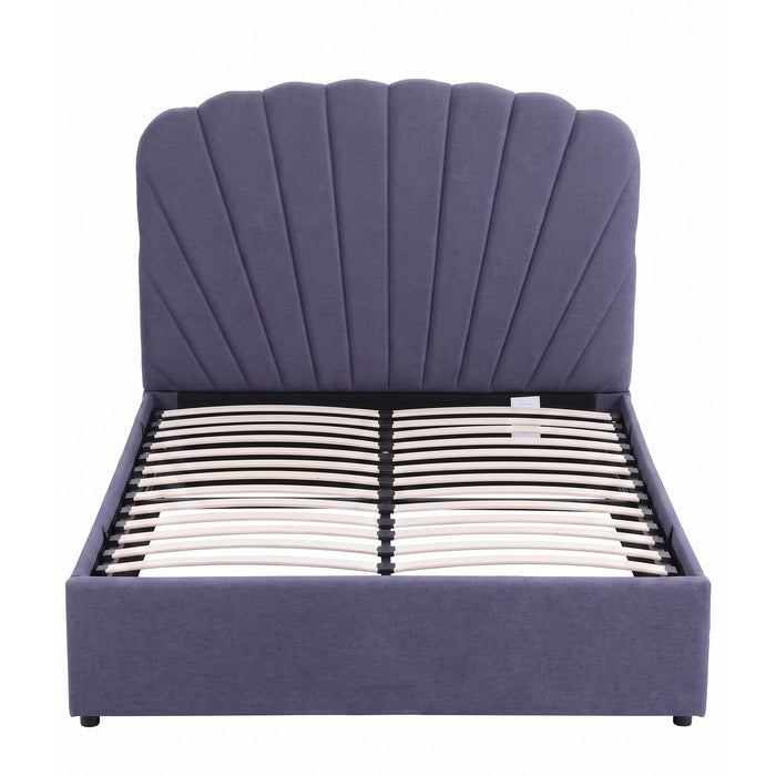 Artiss Double Bed Frame with Lift Up Storage and USB Ports Grey