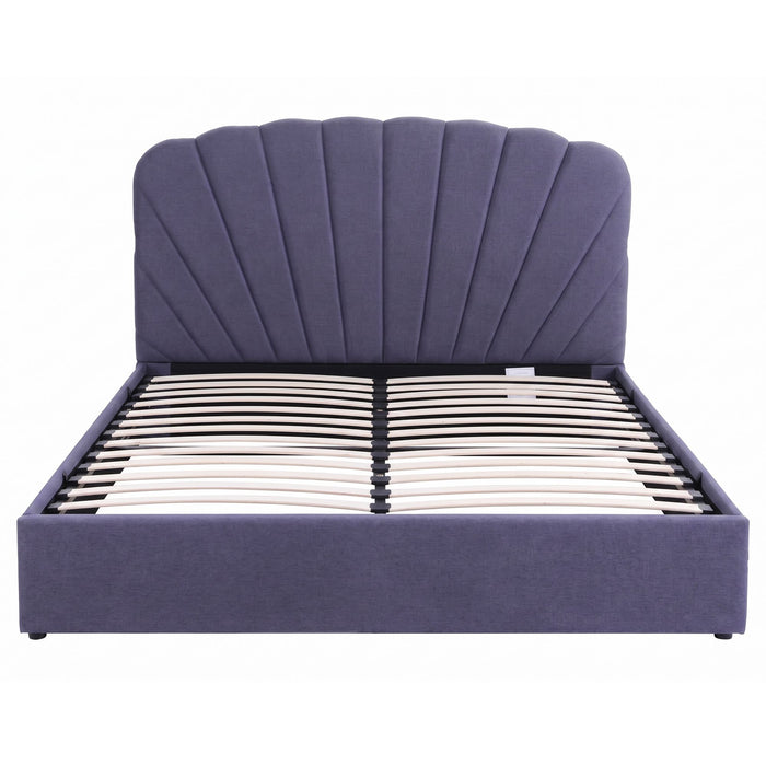Artiss King Bed Frame with Lift Up Storage and USB Ports Grey