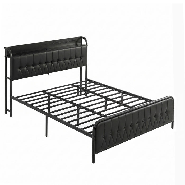 Artiss King Bed Frame with Storage Headboard SAA Certified Charging Station