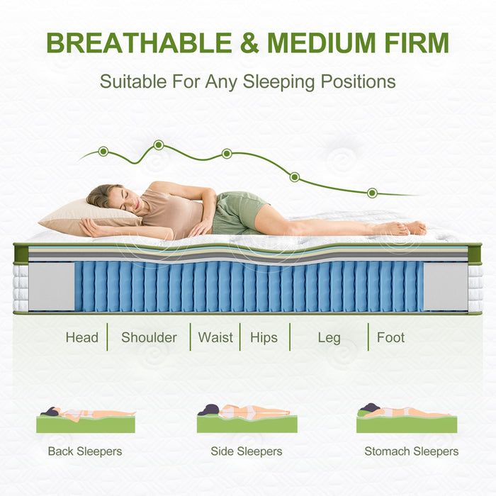 Artiss BedStory Single Bed Frame and Mattress Set, 30cm Hybrid Cooling Gel Mattress with Grey Upholstered Wooden Platform Base, Modern Bedroom Furniture Bundle