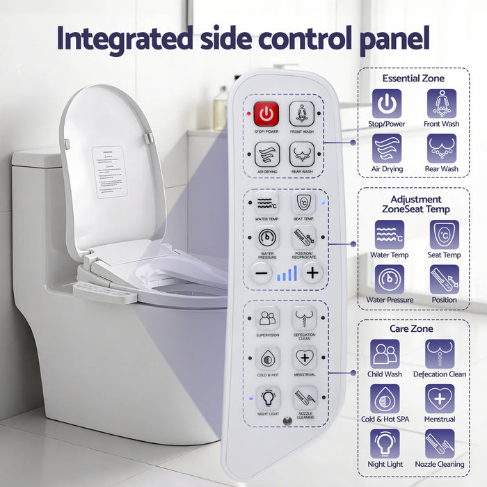 Cefito Electric Bidet Toilet Seat Cover Heated Warm Water Dryer LED Night Light