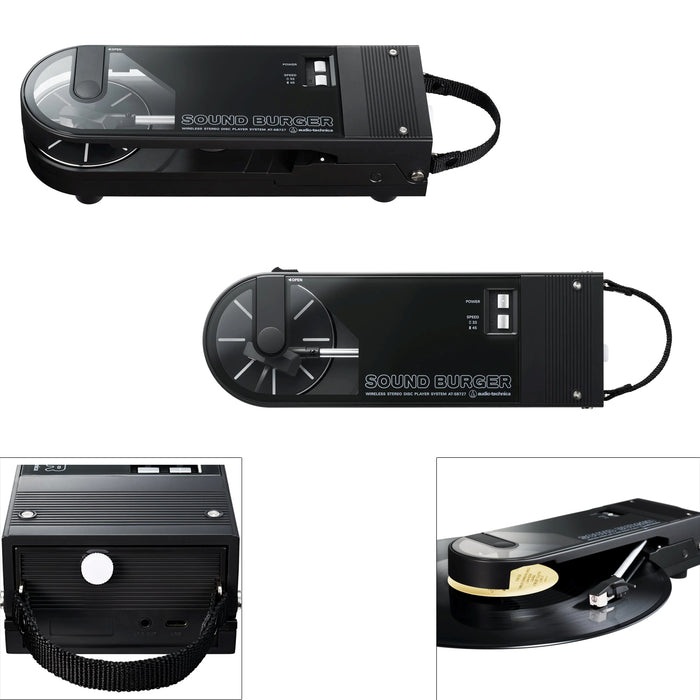 Audio-Technica AT-SB727 Sound Burger Portable Bluetooth Turntable BlackAudio-Technica AT-SB727 Sound Burger Portable Bluetooth Turntable Black