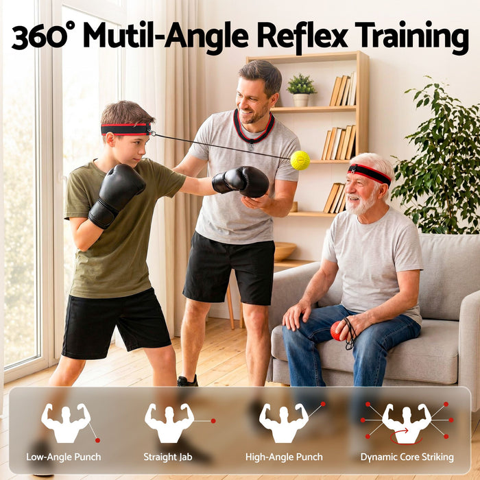 Everfit Boxing Reflex Ball Headband Hand Eye Coordination Stress Relief 2 Balls