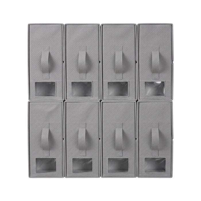 Artiss Bed Sheet Organisers Box Set 8Pcs Storage King Size Bedding Foldable Grey