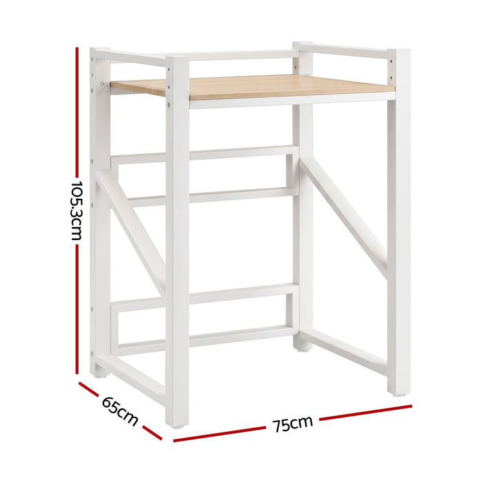Artiss Over Washing Machine Rack Laundry Shelf Space Saver 75cm White
