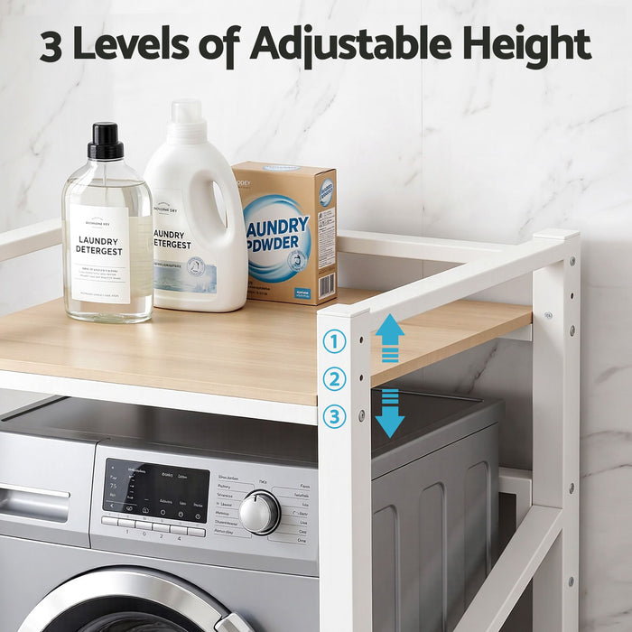 Artiss Over Washing Machine Rack Laundry Shelf Space Saver 75cm White