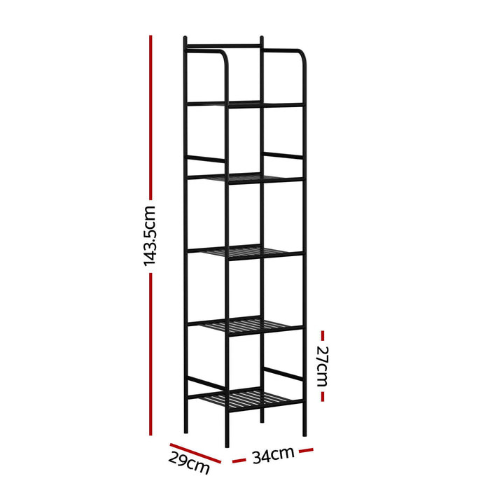 Artiss 2X Floor Standing Corner Shower Caddy 5 Tier Bathroom Organizer Black