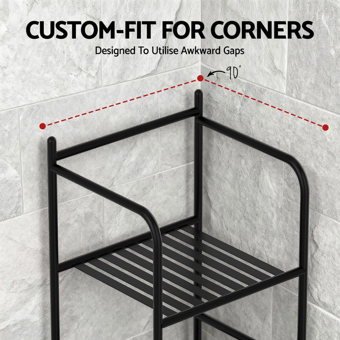 Artiss 2X Floor Standing Corner Shower Caddy 5 Tier Bathroom Organizer Black