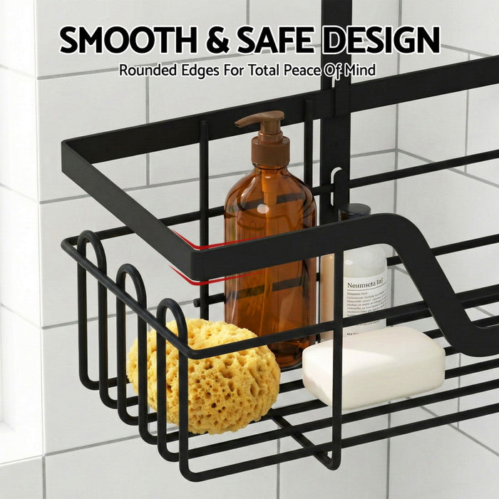 Artiss 2X 3 Tier Over The Door Shower Caddy Hanging Bathroom Storage Organizer