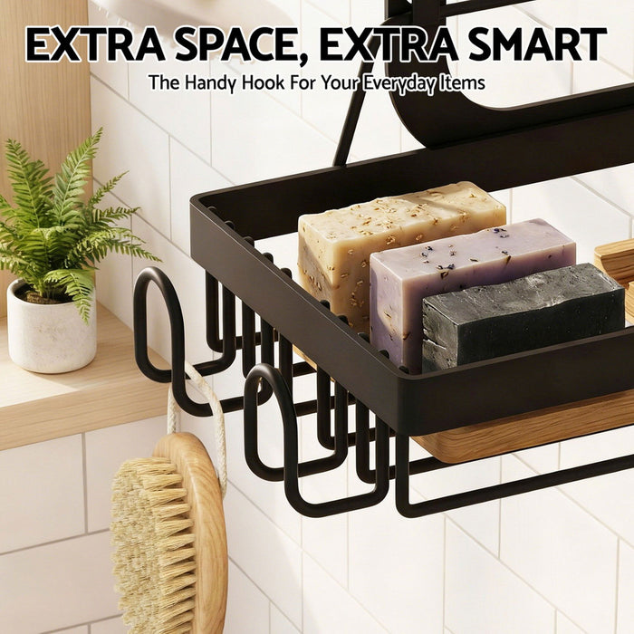 Artiss 2X 3 Tier Over The Door Shower Caddy Hanging Bathroom Storage Organizer