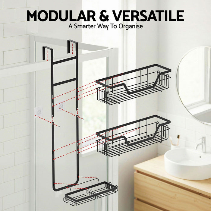 Artiss 2X 3 Tier Over The Door Shower Caddy Hanging Bathroom Storage Organizer