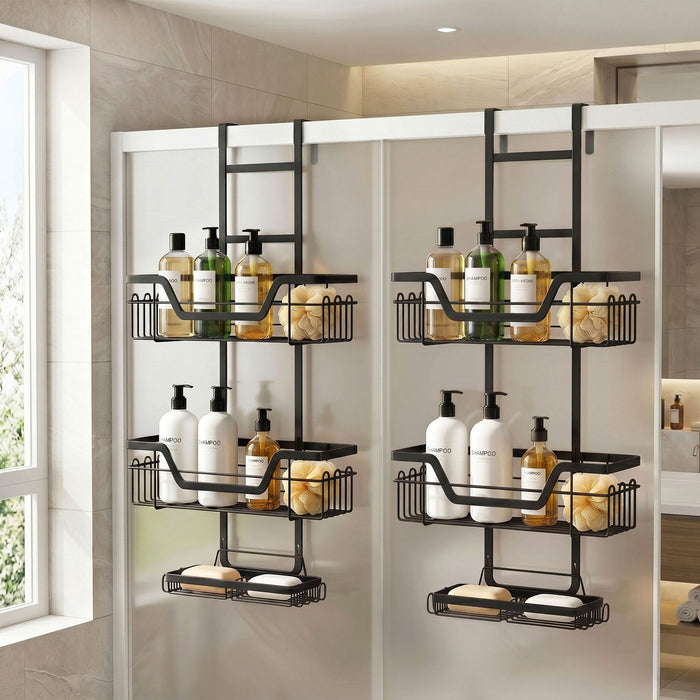 Artiss 2X 3 Tier Over The Door Shower Caddy Hanging Bathroom Storage Organizer
