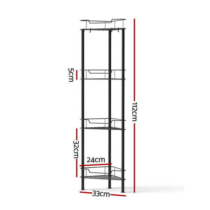 Artiss 2x Floor Standing Shower Caddy 4 Tier Rustproof Bathroom Storage