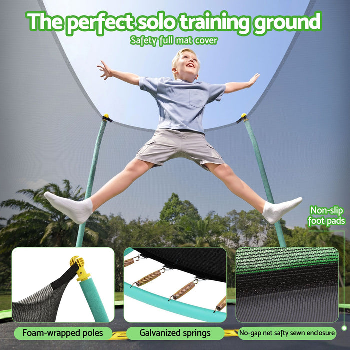 Bestway 8ft Trampoline Kids Rebounder Safety Net Enclosure Outdoor Fitness 2.44m for Ages 6+