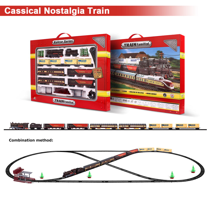 Electric Classic/Modern Toy Train Set Vehicle Rail Track Carriages Kids