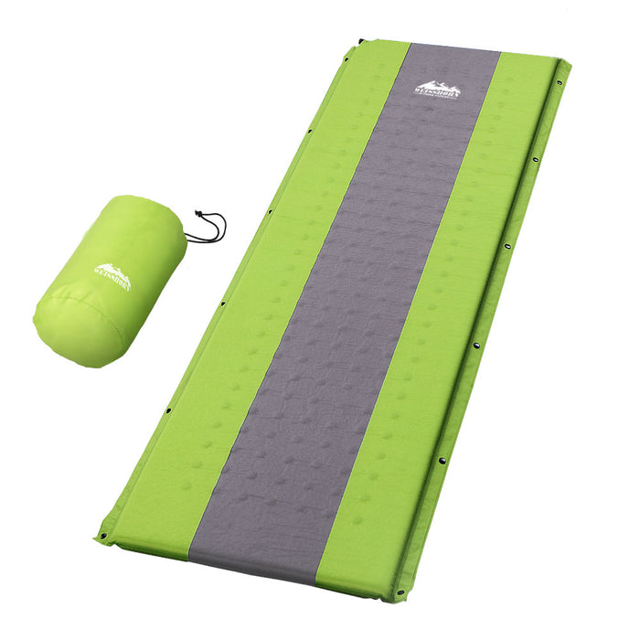 Single Self Inflating Mattress Weisshorn Air Bed Pad  Camping Sleeping Mat  Green