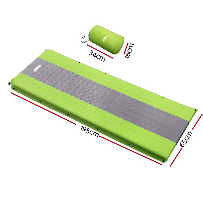 Single Self Inflating Mattress Weisshorn Air Bed Pad  Camping Sleeping Mat  Green