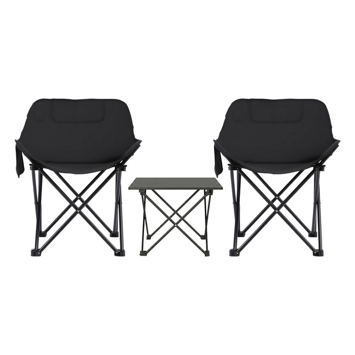 Weisshorn 3pc Camping Table Chair Set Outdoor Folding Aluminium Portable Picnic