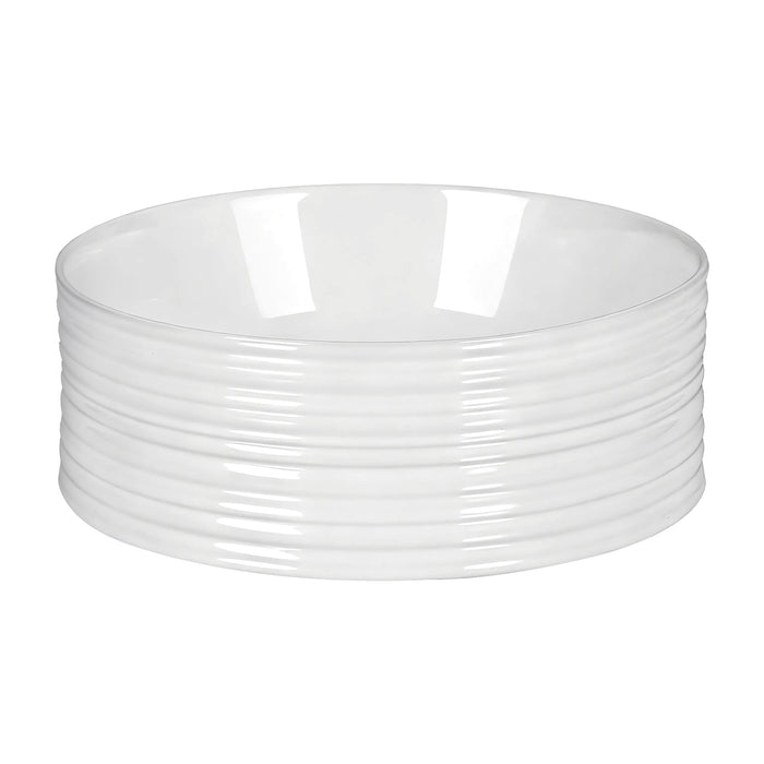 Cefito Bathroom Basin Vanity Sink Vessel Ceramic White Round Countertop 36cm