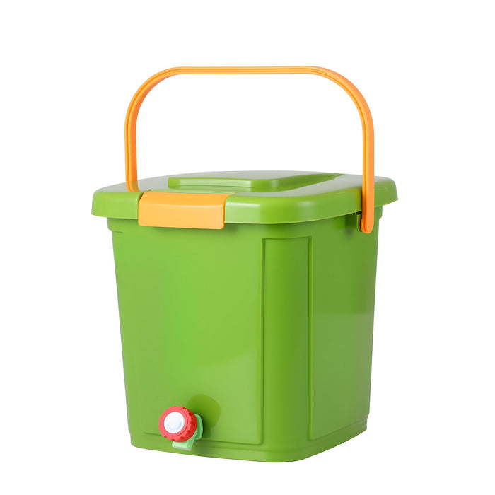 Gardeon 15L Kitchen Compost Bin Food Waste Caddy Drain Tap Green