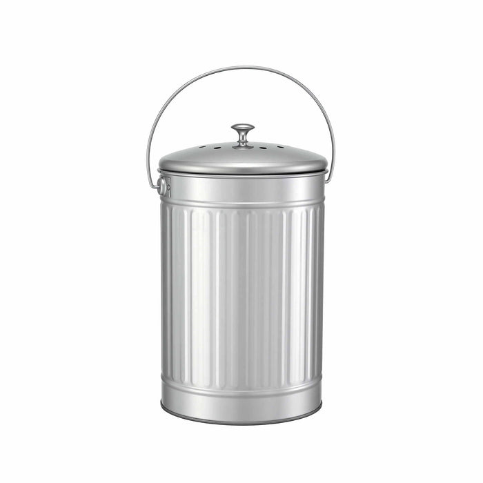 Gardeon Compost Bin Kitchen Countertop Food Waste Caddy 6L Silver