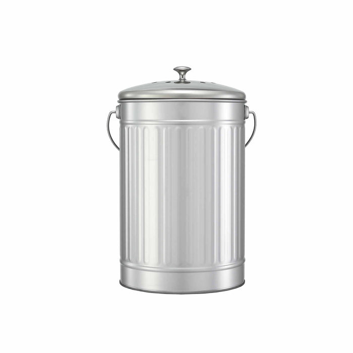 Gardeon Compost Bin Kitchen Countertop Food Waste Caddy 6L Silver