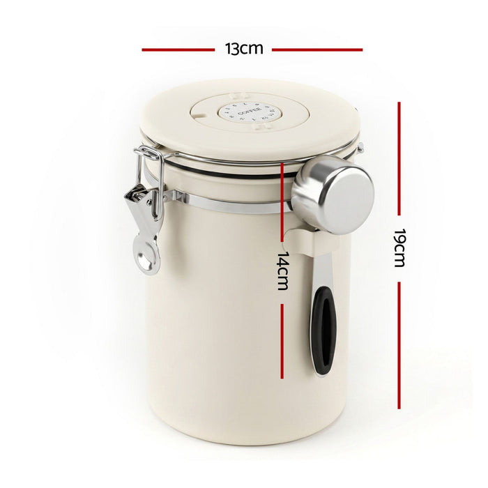 5-Star Chef 1.8L Stainless Steel Coffee Bean Storage Container Coffee Canister
