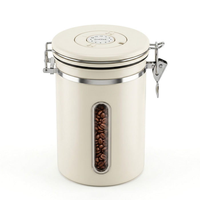 5-Star Chef 1.8L Stainless Steel Coffee Bean Storage Container Coffee Canister