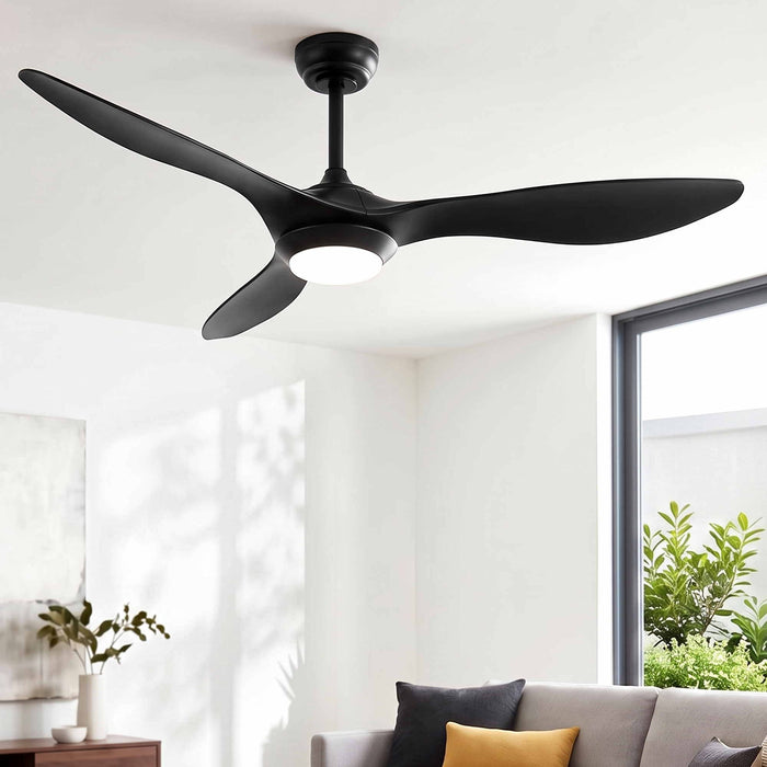 Devanti 52'' Ceiling Fan DC Motor w/Light w/Remote - Black